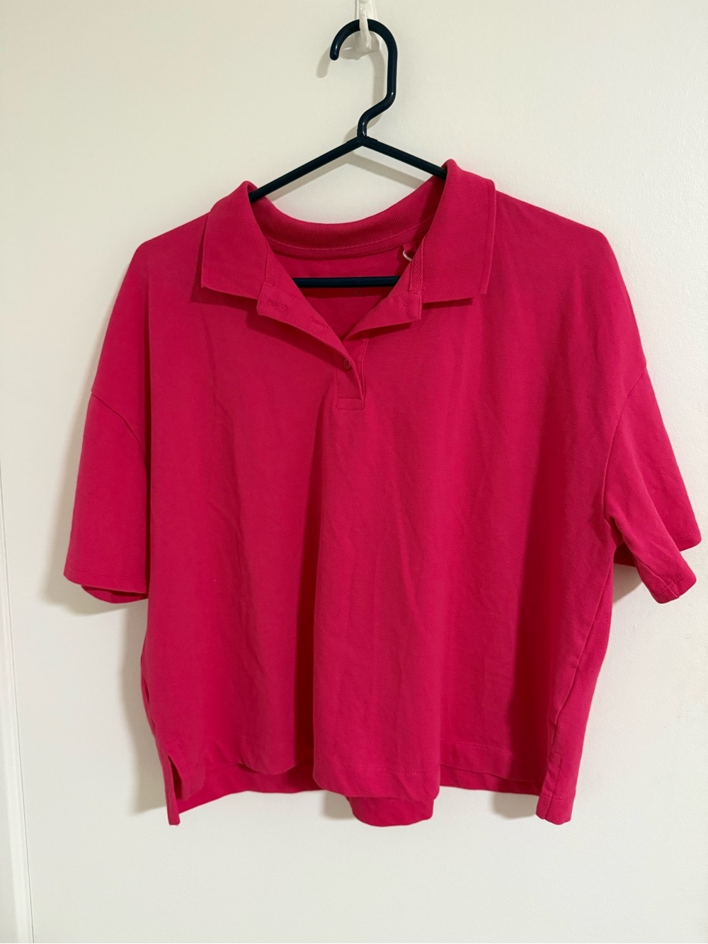 Women's Pink Collared Polo Top